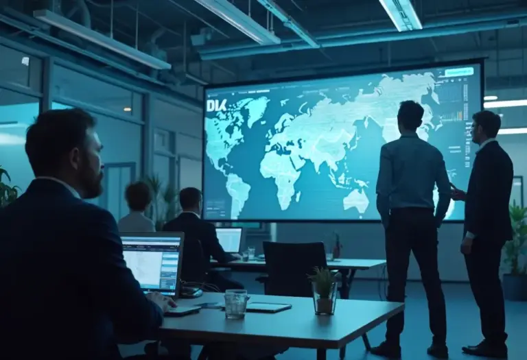 Digitales Interface im Büro zeigt BaFin- und ESMA-Berichte.