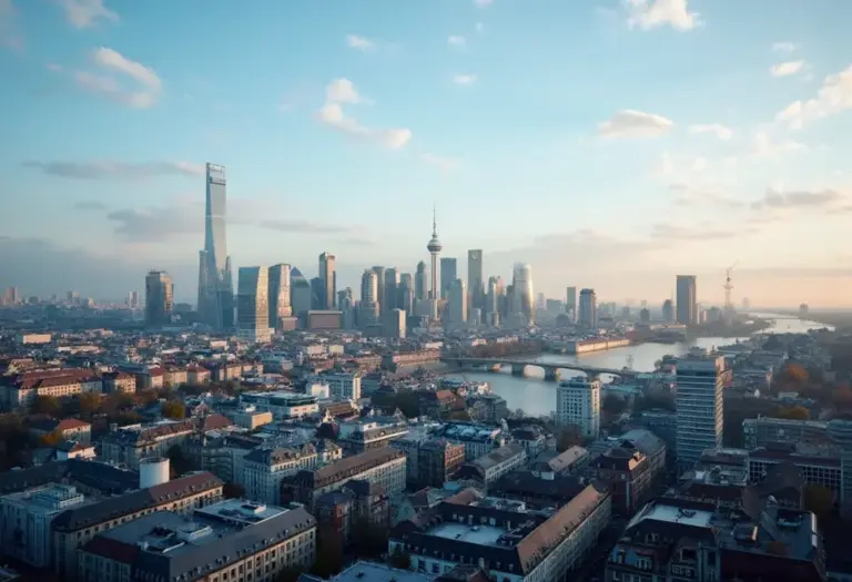 Panorama einer Stadt als Metapher für Wandel und Reformen.