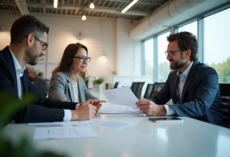 Steuerberater und Unternehmer in einem Büro