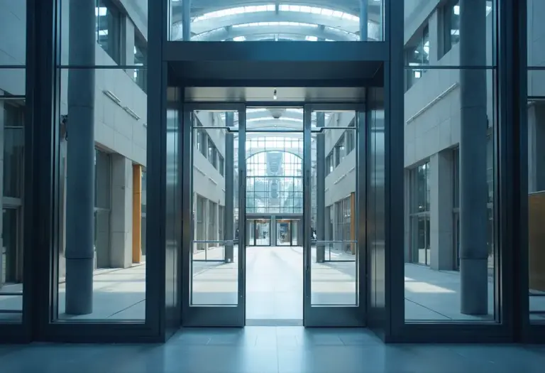 Modernes Gebäude des deutschen Finanzamtes